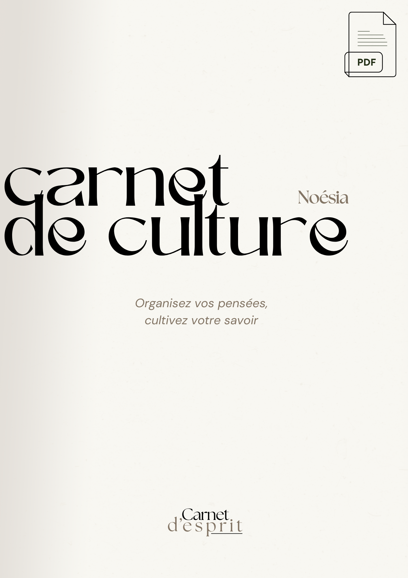 Carnet de culture - eBook